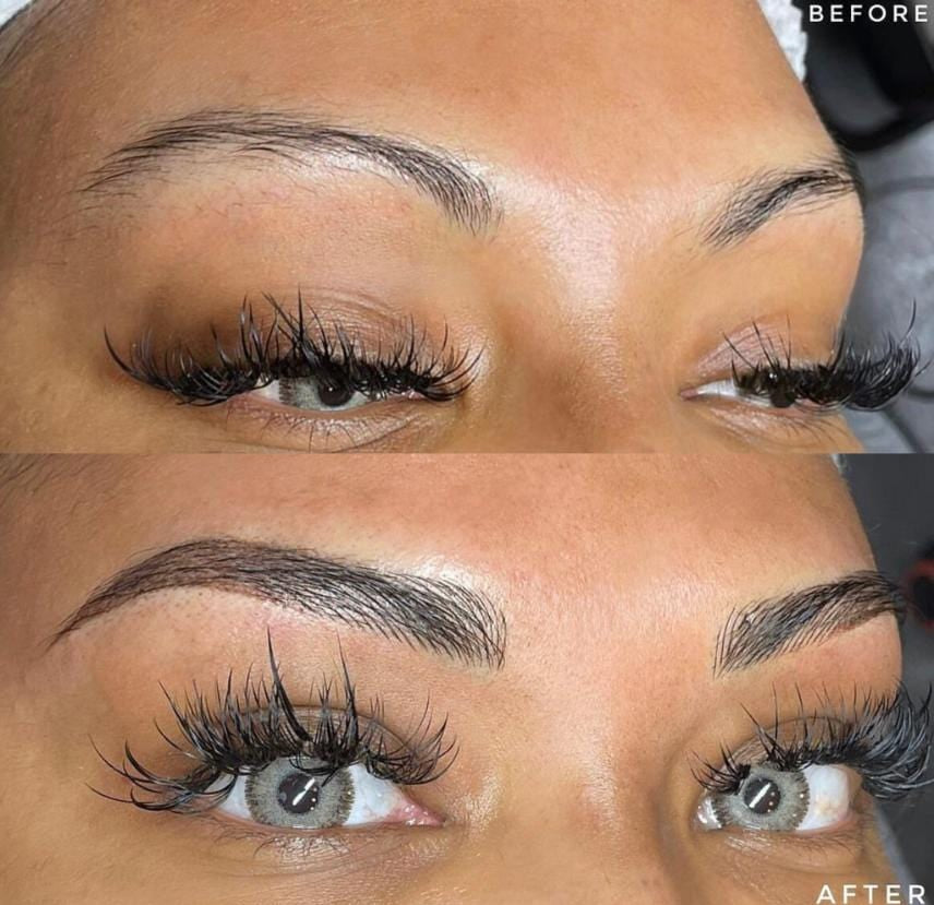 The peel off eye brow tint